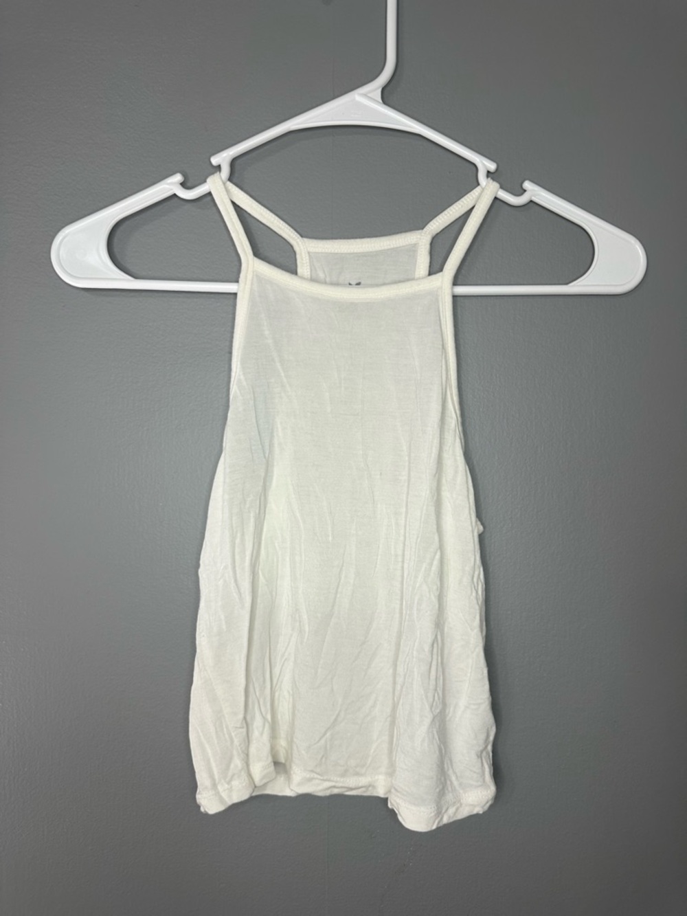 American Eagle outfitters Women's White Halter cropped Tank Top